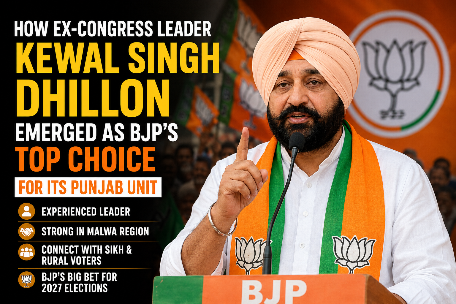 How Ex-Congress Leader Kewal Singh Dhillon Emerged as BJP's Top Choice for Its Punjab Unit