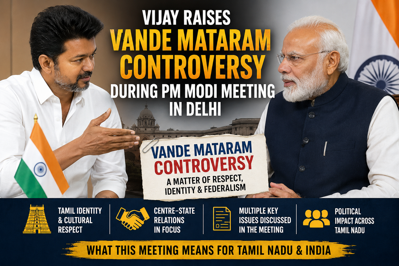 Powerful Updates on Thalapathy Vijay's Vande Mataram Controversy During PM Modi Delhi Meeting
