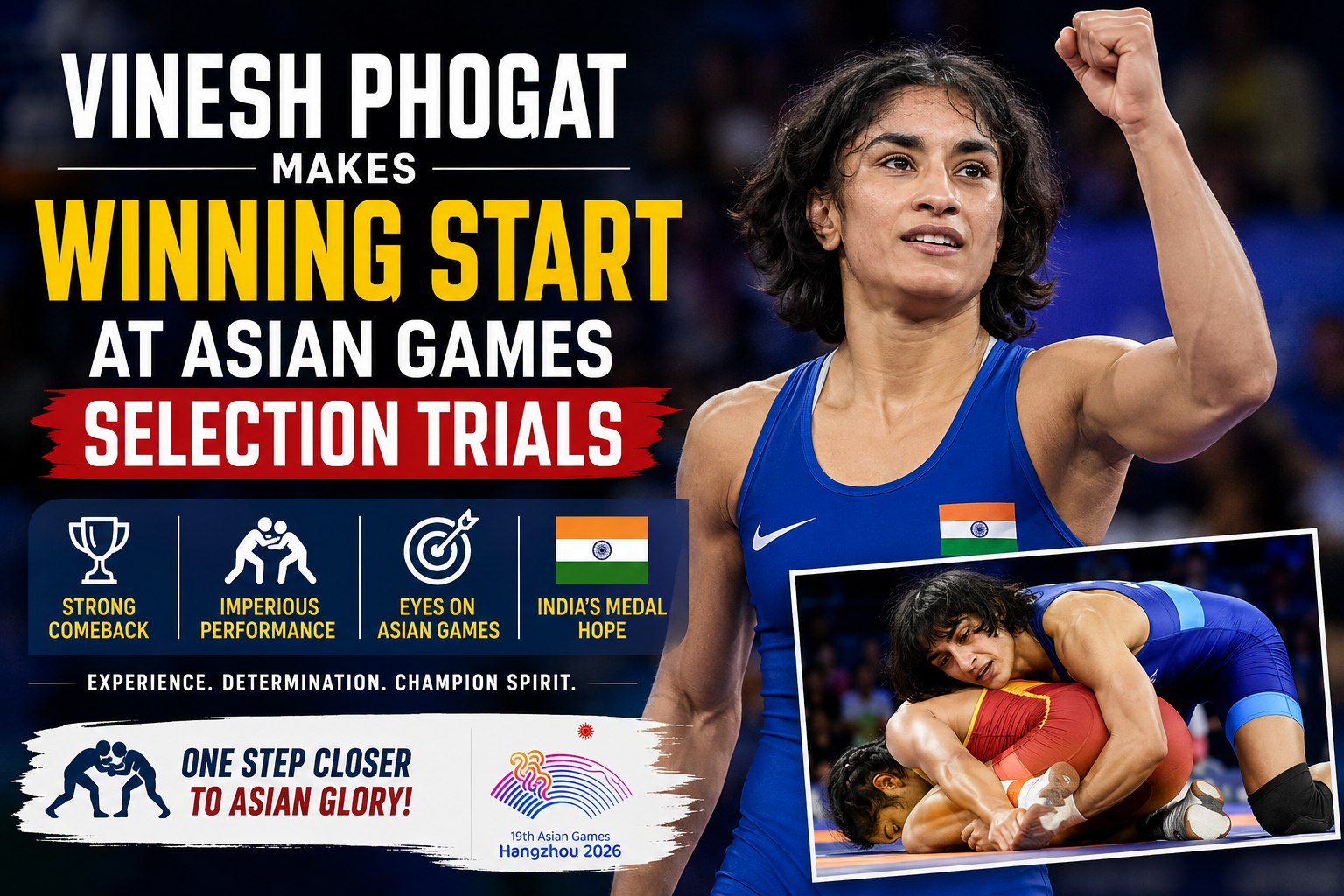 Asian Games Selection Trials: Vinesh Phogat Gets Off to a Strong Start in Comeback Journey