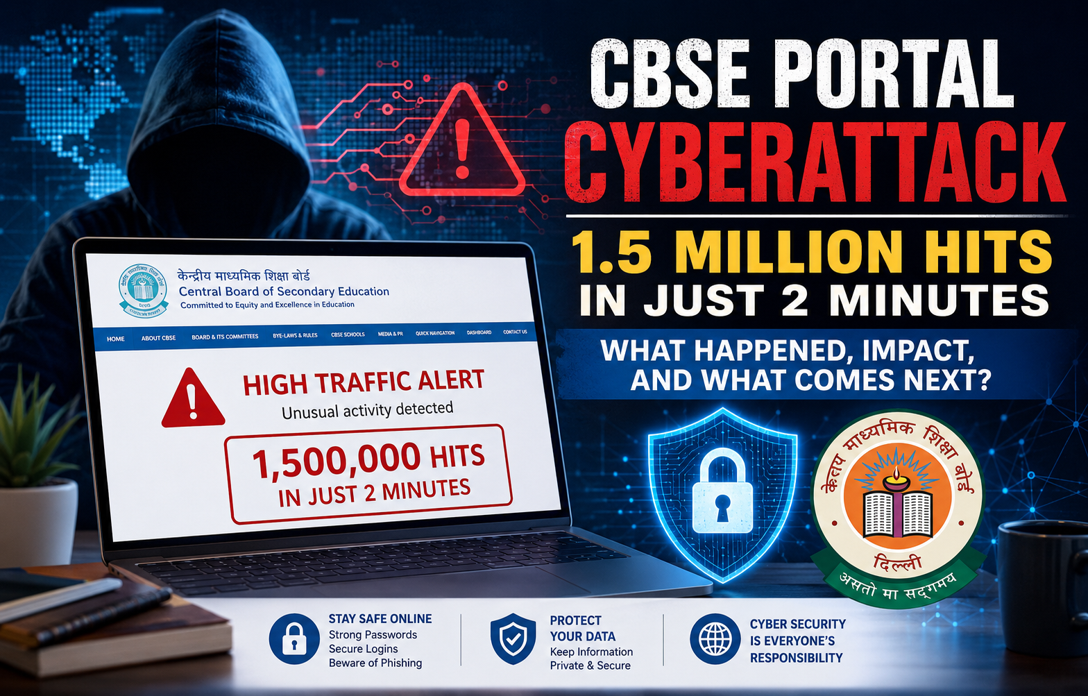 CBSE Portal Cyberattack: 1.5 Million Hits Recorded Within Two Minutes