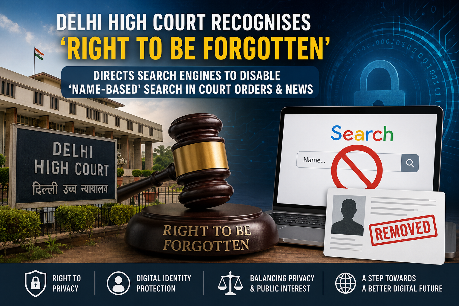 Delhi HC Recognises Right to Be Forgotten: Search Engines Ordered to Remove Name-Based Search Results