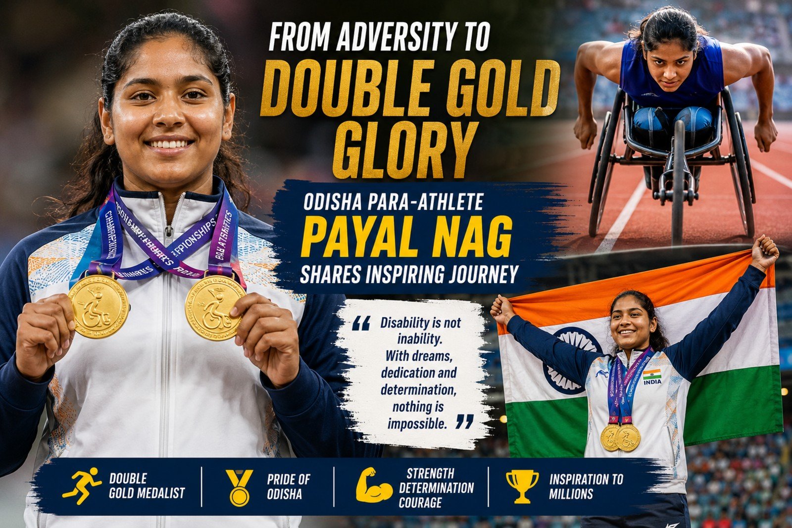Payal Nag’s Double Gold Glory: 7 Inspiring Lessons from Odisha Para-Athlete’s Journey from Adversity to Success